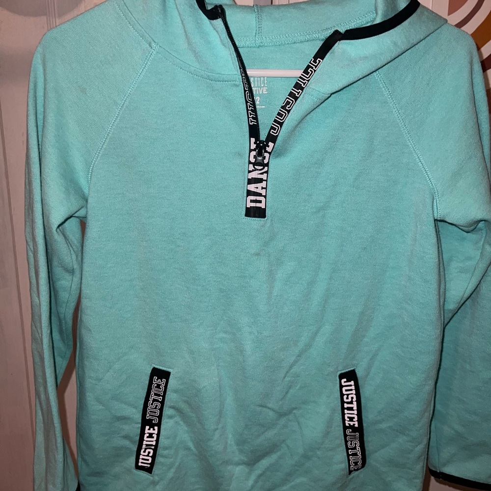 Teal Girls Justice Zip up Jacket